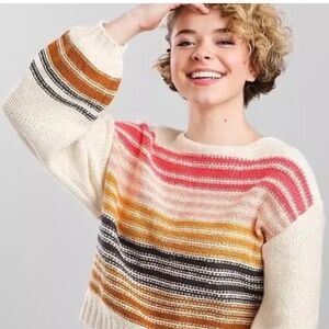 Billabong Striped Knit Sweater - Small